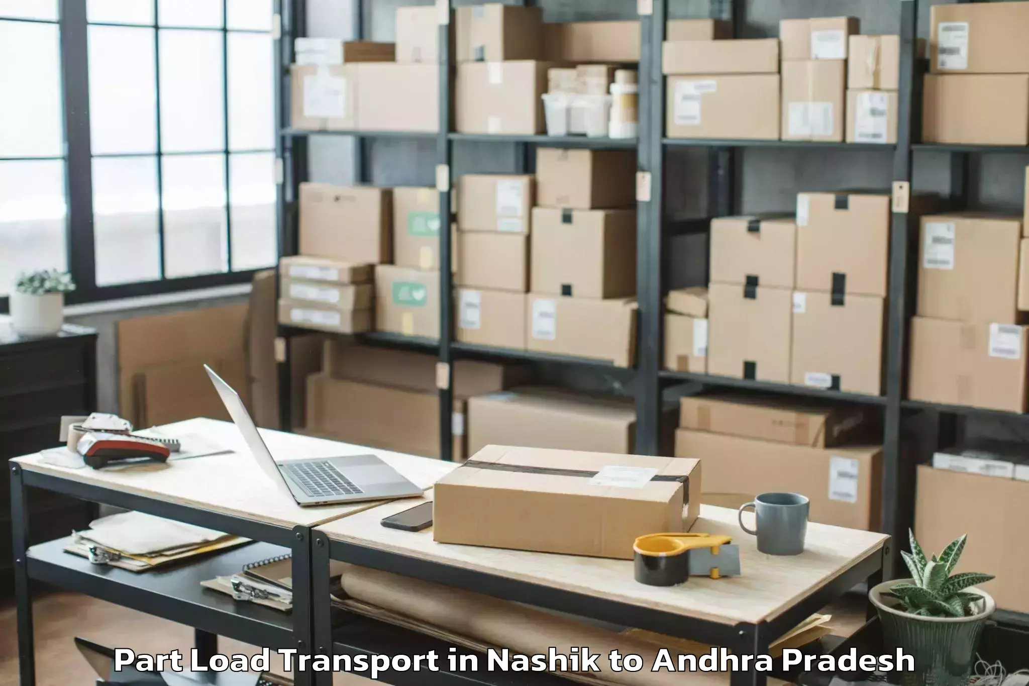 Leading Nashik to Mangalagiri Part Load Transport Provider